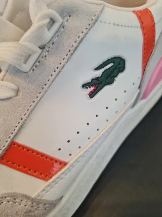 Zapatillas Lacoste Mujer Talla 38 Naranja Blanco