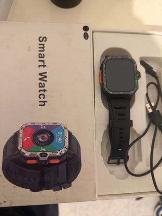 Smart Watch Negro con Correa Negra