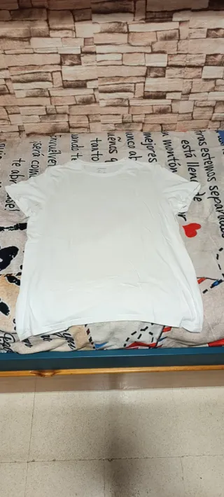 Camiseta básica blanca hombre