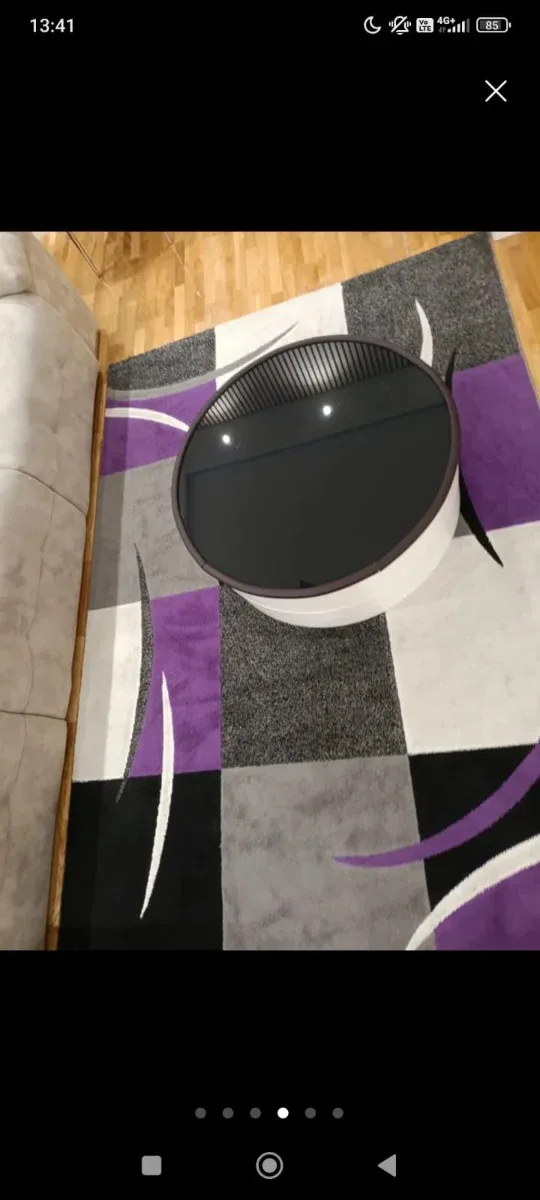 Alfombra salón moderna gris y morado 230x160