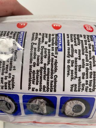 Cadenas tipo funda para los neumáticos del coche