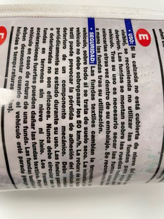 Cadenas tipo funda para los neumáticos del coche