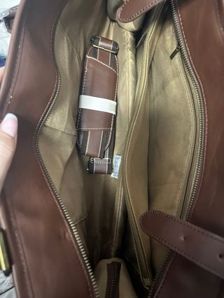 Bolsa de viaje Goodyear de cuero marrón