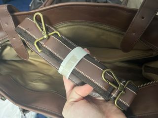 Bolsa de viaje Goodyear de cuero marrón