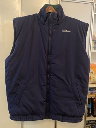 Chaleco acolchado reversible XXL (verde / azul)