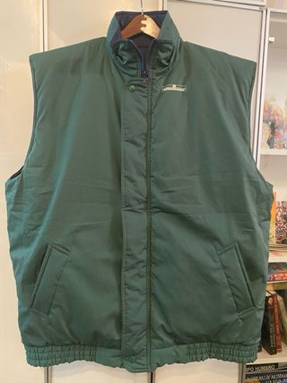 Chaleco acolchado reversible XXL (verde / azul)