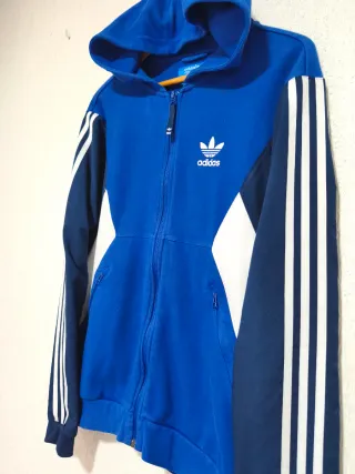 Felpa Adidas Vintage Blu e Bianca