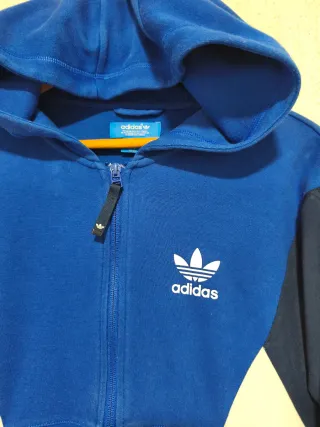 Felpa Adidas Vintage Blu e Bianca