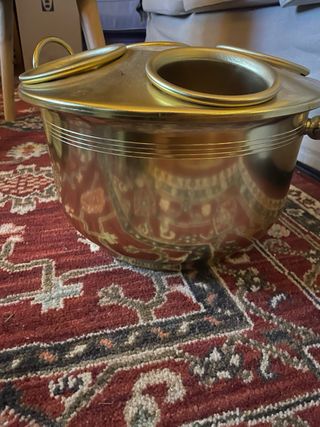 Refrigeratore bottiglie metallo dorato