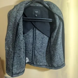 Chaqueta Mango Tweed Espiga Mujer