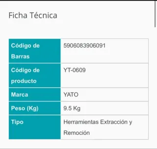 Extractor Hidráulico YATO