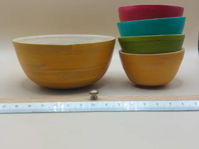Set 5 Cuencos Bambú Colores