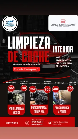 LIMPIEZA DE INTERIOR DE COCHES EN CARTAGENA!