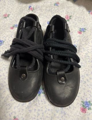 Alpargatas niña negras talla 29