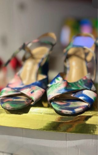 Tacones sandalia multicolor