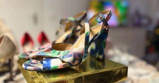 Tacones sandalia multicolor