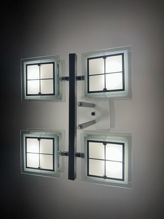 Conjunto 3 Lámparas modernas Led cristal y metal