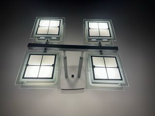 Conjunto 3 Lámparas modernas Led cristal y metal