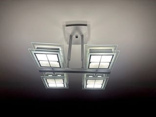 Conjunto 3 Lámparas modernas Led cristal y metal