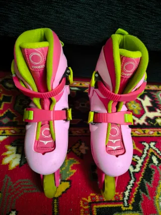 Patines Oxelo Niña Rosas Talla 28-38