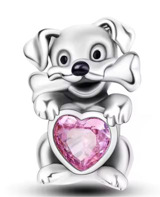 Charm Perro Corazón Rosa Pandora