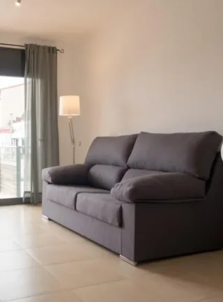 Sofá 2 plazas gris tela