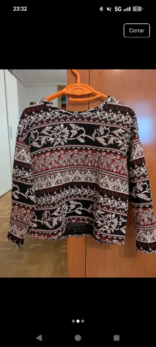 Jersey H&M Talla S Estampado Étnico Boho