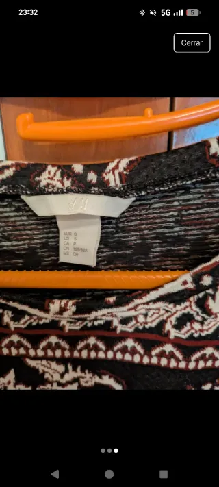 Jersey H&M Talla S Estampado Étnico Boho