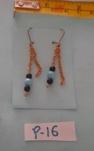 Pendientes vintage cadenas y cuentas