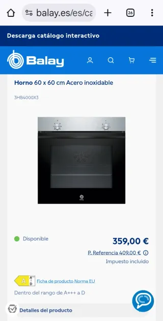 Horno Balay Nuevo a Estrenar