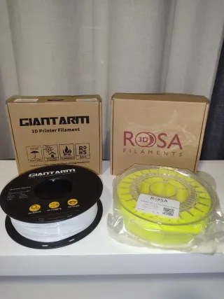 Filamentos para impresora 3D Giantarm y ROSA