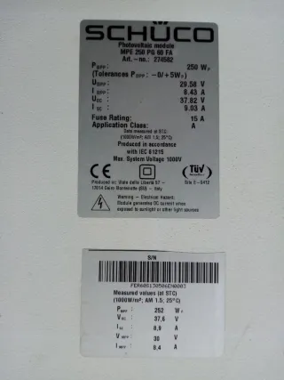 Impianto Fotovoltaico  4500 /5000 W.