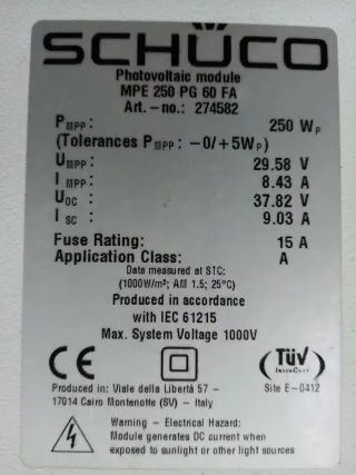 Impianto Fotovoltaico  4500 /5000 W.