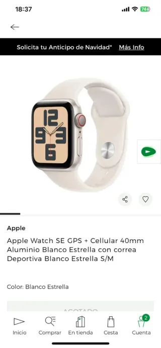 Apple Watch SE Beige/Plata