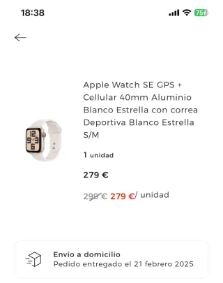 Apple Watch SE Beige/Plata