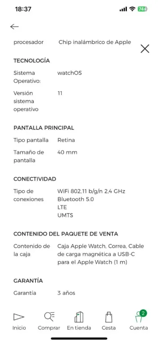 Apple Watch SE Beige/Plata