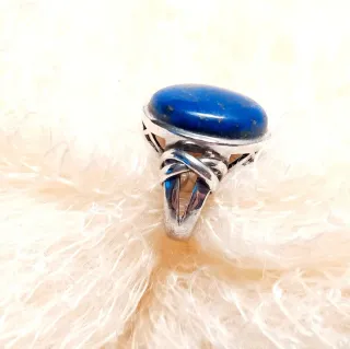 Anello Argento 925 con grande Lapislazzuli