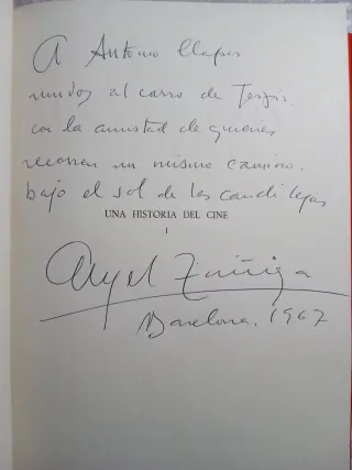 UNA HISTORIA DEL CINE, ZÚÑIGA, FIRMADO