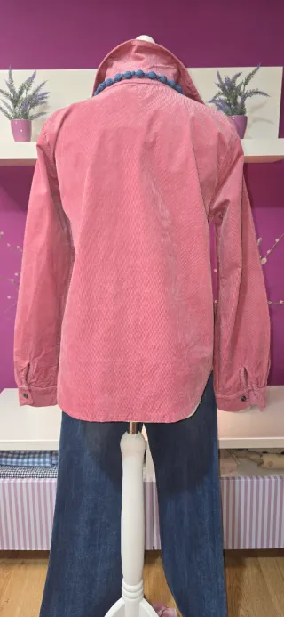 Camisa micropana rosa mujer