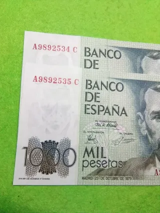 PARA JORDI . J.j.*** 2 Billetes 1000 Pesetas Españ