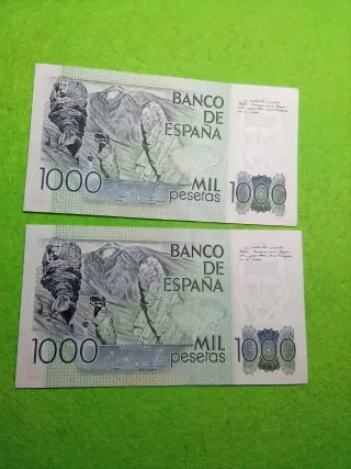 PARA JORDI . J.j.*** 2 Billetes 1000 Pesetas Españ