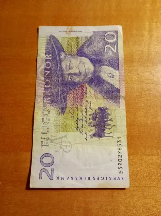 20 Coronas Suecas Billete