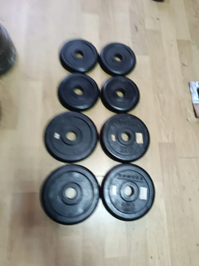 Discos de caucho pesas 1,25 - 2kg