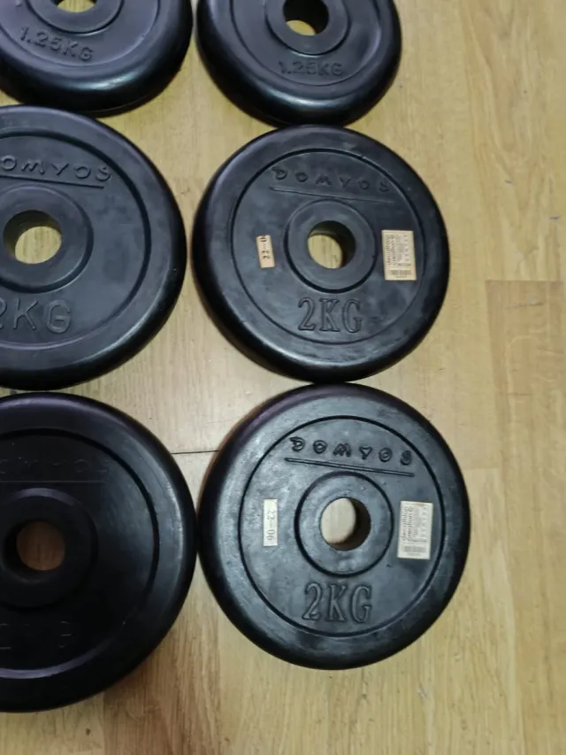 Discos de caucho pesas 1,25 - 2kg