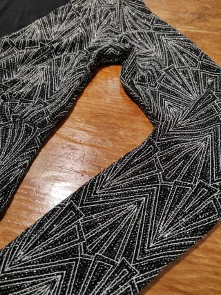 Conjunto 3 piezas H&M brillo negro y plateado