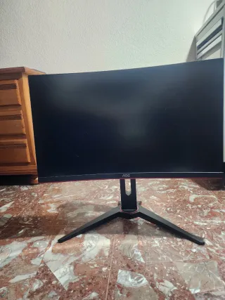 Monitor Curvo AOC C24G1 Negro/Rojo
