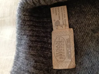 Cardigan vintage doppiopetto grigio lana scozzese