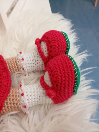 Muñeca crochet Navidad con vestidor
