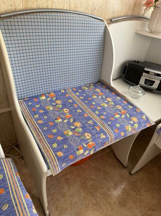 Rinconera de cocina azul y blanco