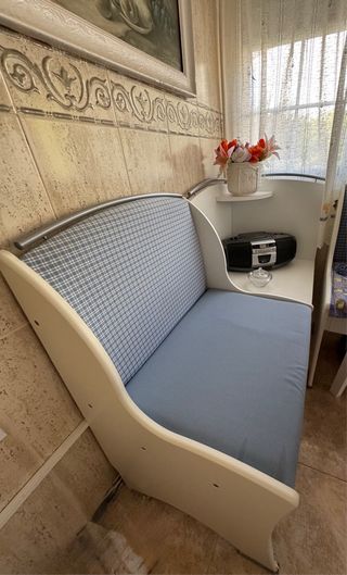 Rinconera de cocina azul y blanco